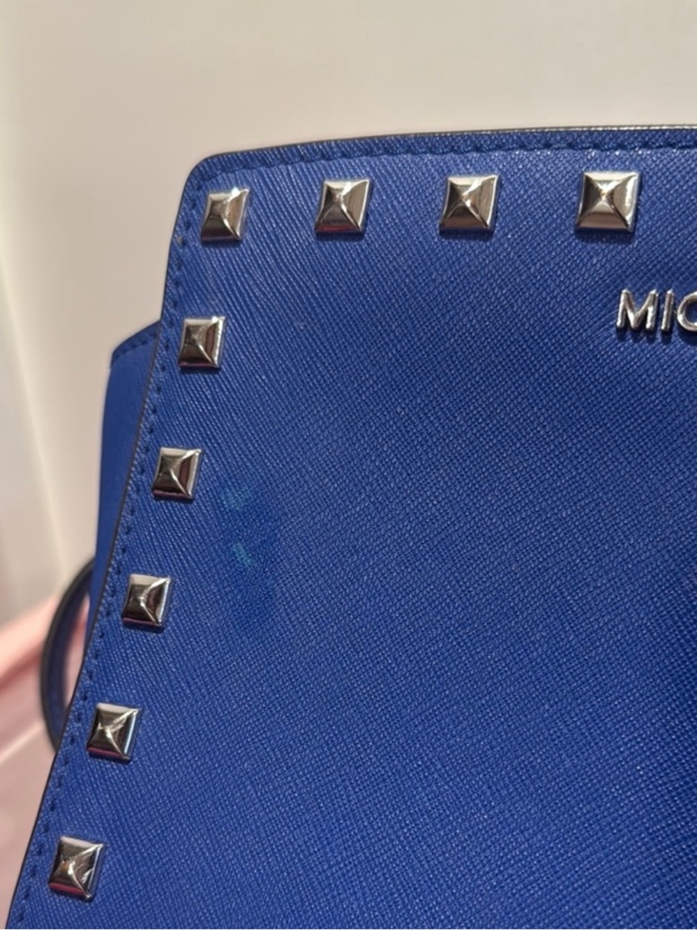 Michael Kors Royal Blue Studded Crossbody Bag - Picture 7 of 7
